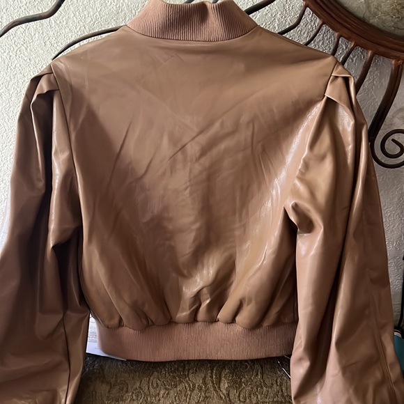 House of Harlow 1960 faux leather zip up Moto jacket - Picture 2 of 8